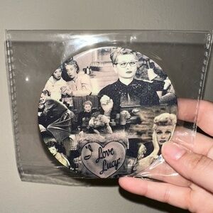 “I love Lucy” single round mug coaster 4x4” new